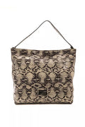 Gray Leather Women Shoulder Bag