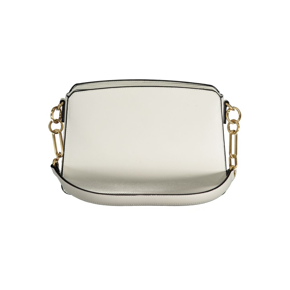 Bianco Polyurethane Women Handbag