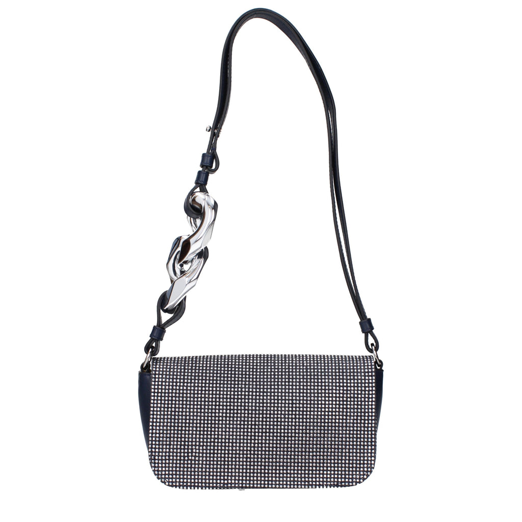 Blue Fabric Shoulder Bag