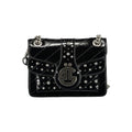 Black Polyurethane Women Shoulder Bag